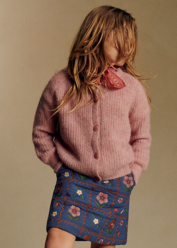 Emile Cardigan - Mottled Pink - Alpaca - Sézane