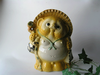 ta-068 8色から選べる風水狸（黄色11号）｜信楽たぬき専門店/ネット