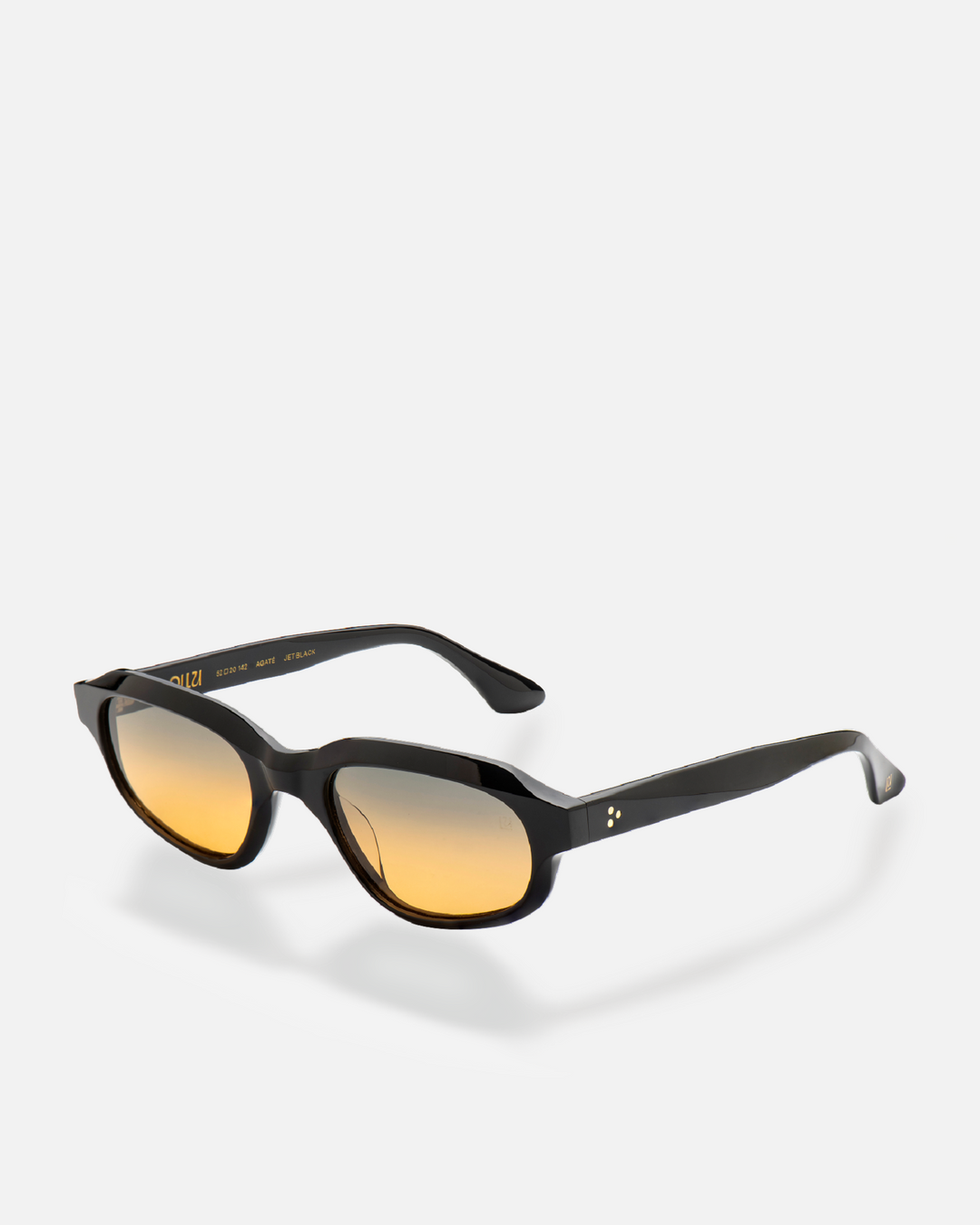 OLLU AGATE - JETBLACK Sunset Lens Sporty-Shaped Bio-Acetate