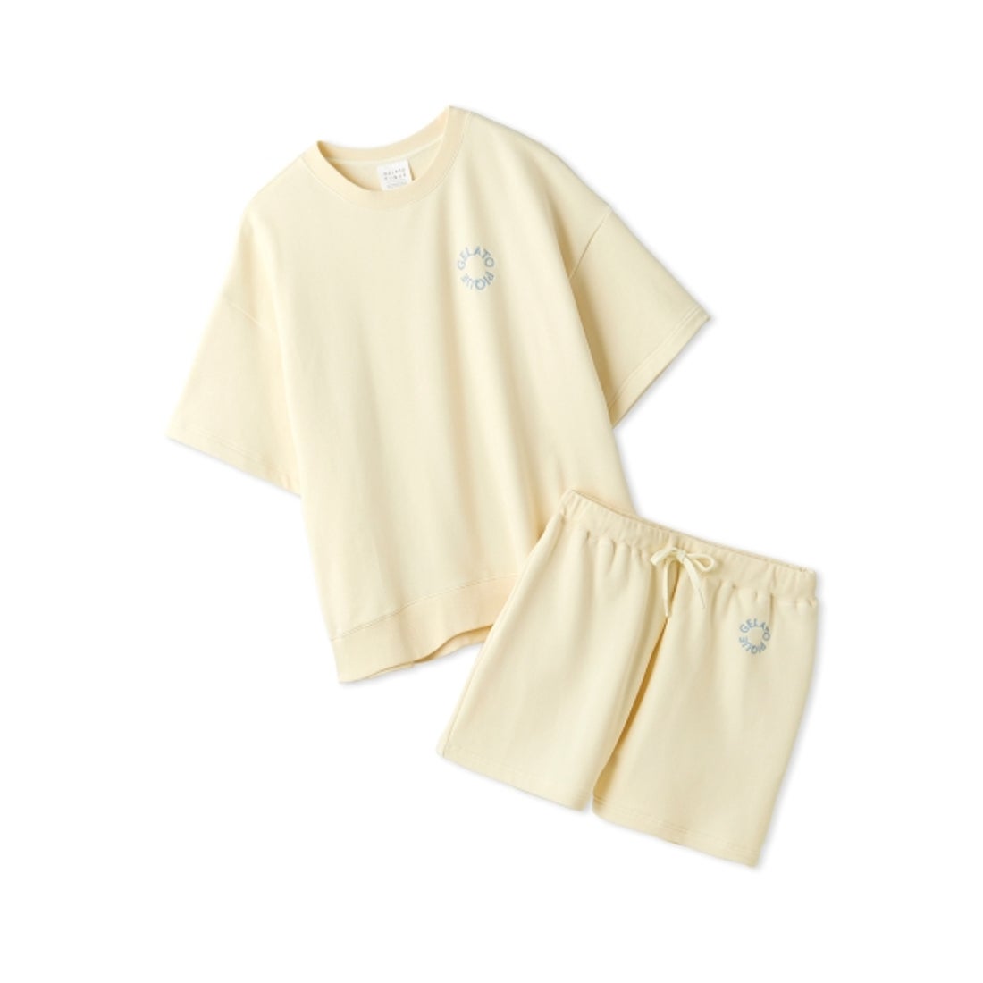 ジェラートピケ gelato pique 裏毛ロゴプルオーバー&ショートパンツ