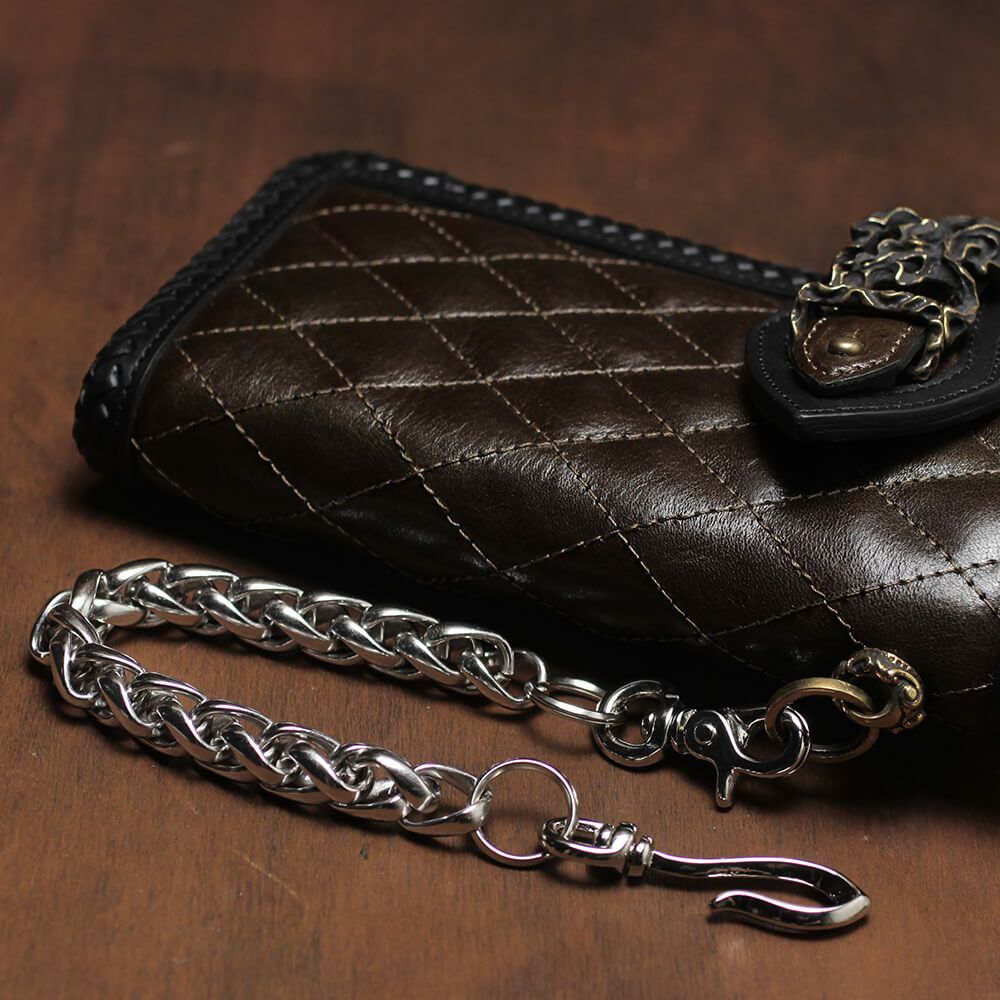 ショート ウォレット チェーン インフィニティー シルバー ブラス