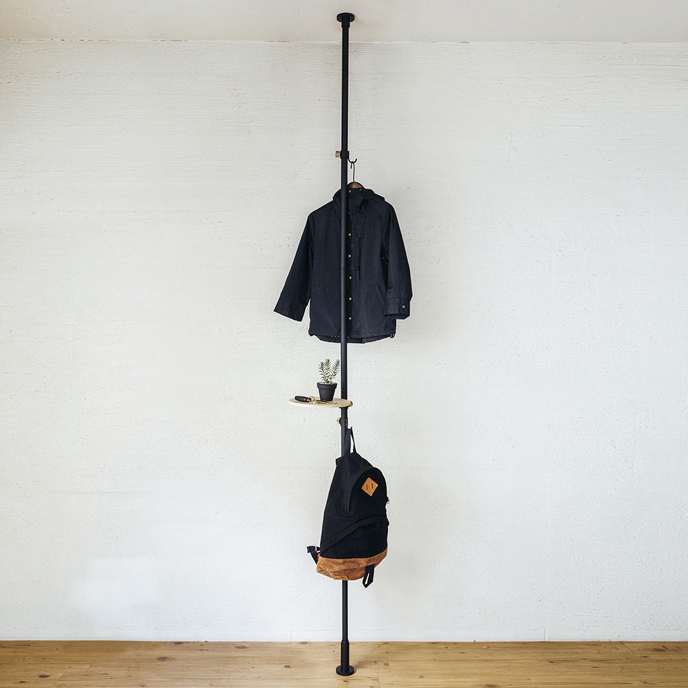 ドローアライン テンションロッド C / ブラック(200-275cm※横つっぱり