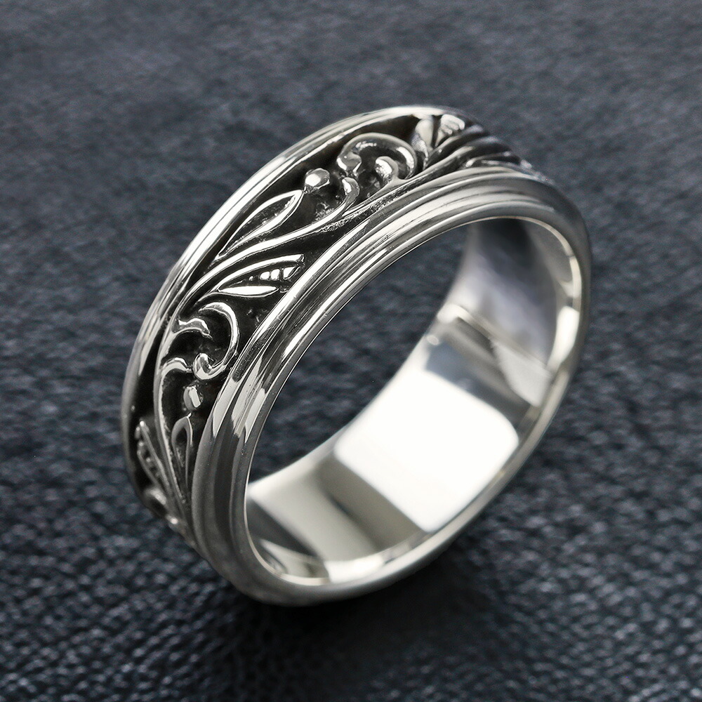 Binich（ビニッチ） 名入れ可 シルバー925 アラベスク リング メンズ