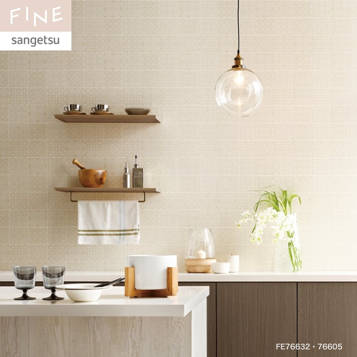 サンゲツ（SANGETSU） 壁紙 クロス のり付き FINE タイル 巾92cm