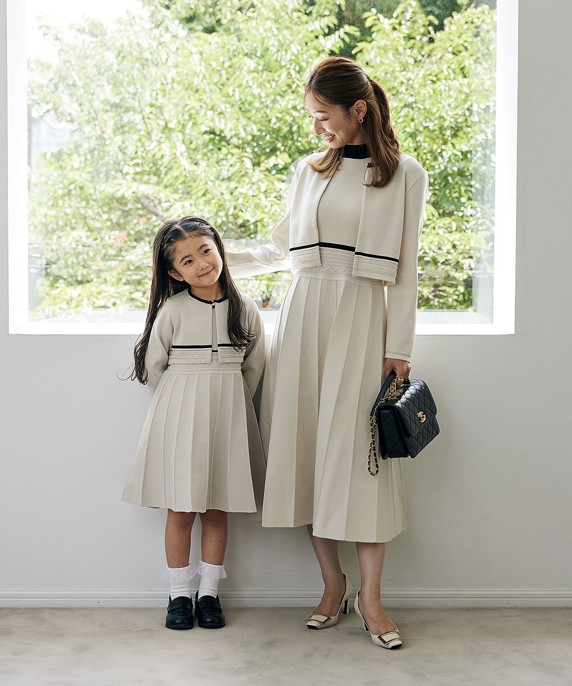 M Maglie le cassetto》バイカラーニットワンピース｜M Maglie le