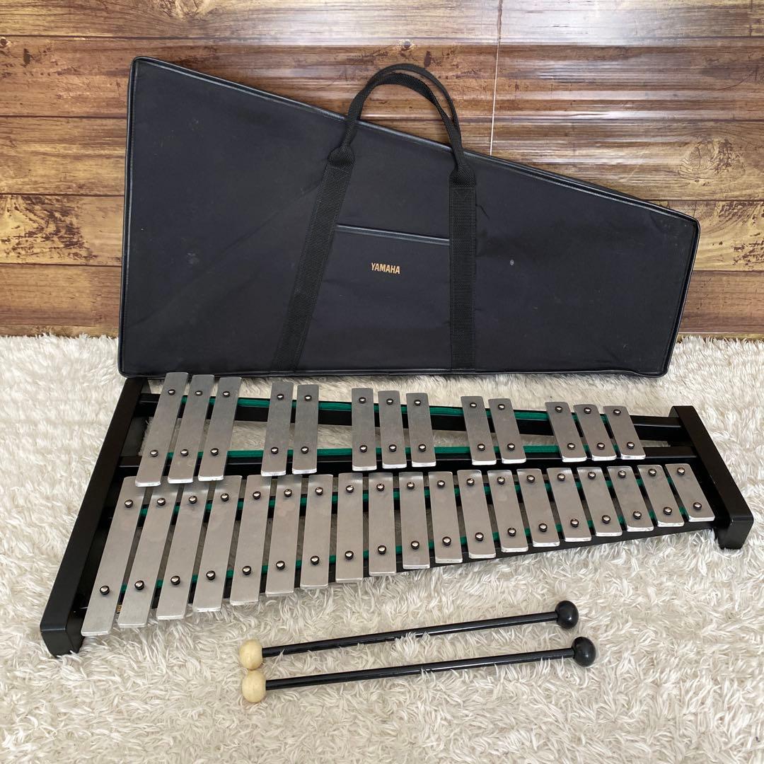 ②超希少！YAMAHAヤマハ　鉄琴　グロッケン TG-60 打楽器　ケース付き Amazon | ヤマハ 卓上鉄琴 32音 マレット付 TG-60 | 鉄琴 | 楽器・音響機器