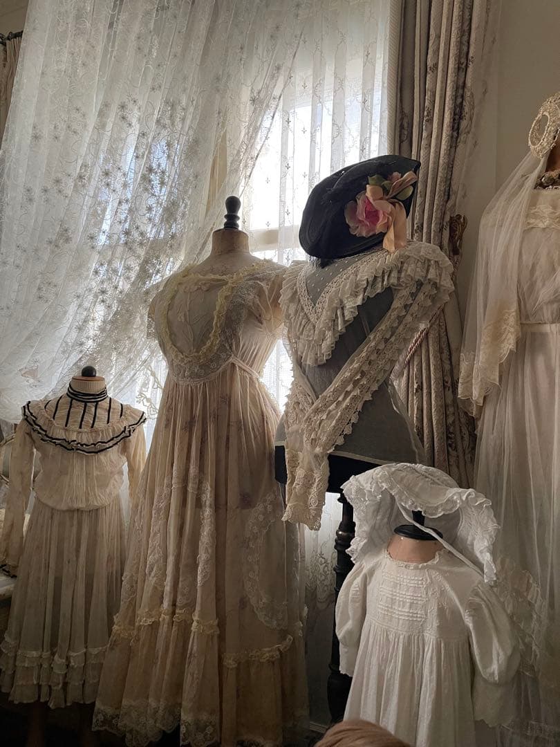 〜♡〜 美しいアンティークドレス 〜♡〜 フランスアンティークレース