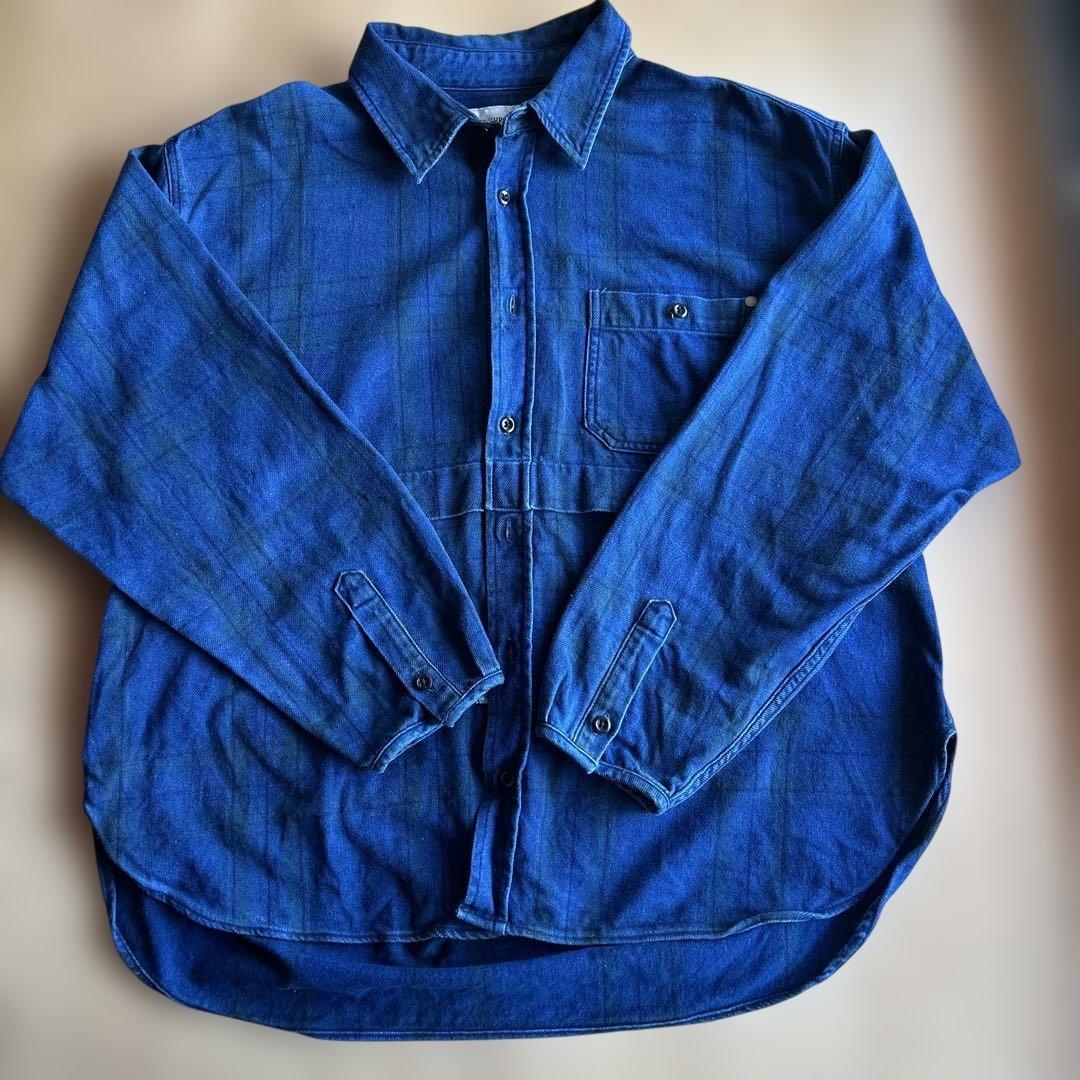 ANACHRONORMのネルチャツ ANACHRONORM】OMBRE CHECK DAMAGED WIDE FLANNEL SHIRTS（シャツ