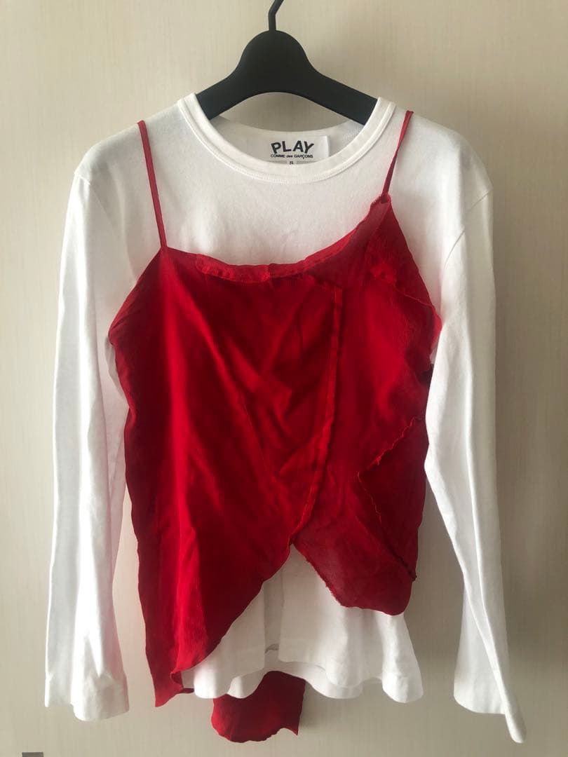 コムデギャルソン　後染めキャミソール　ジョーゼット　ねじれ