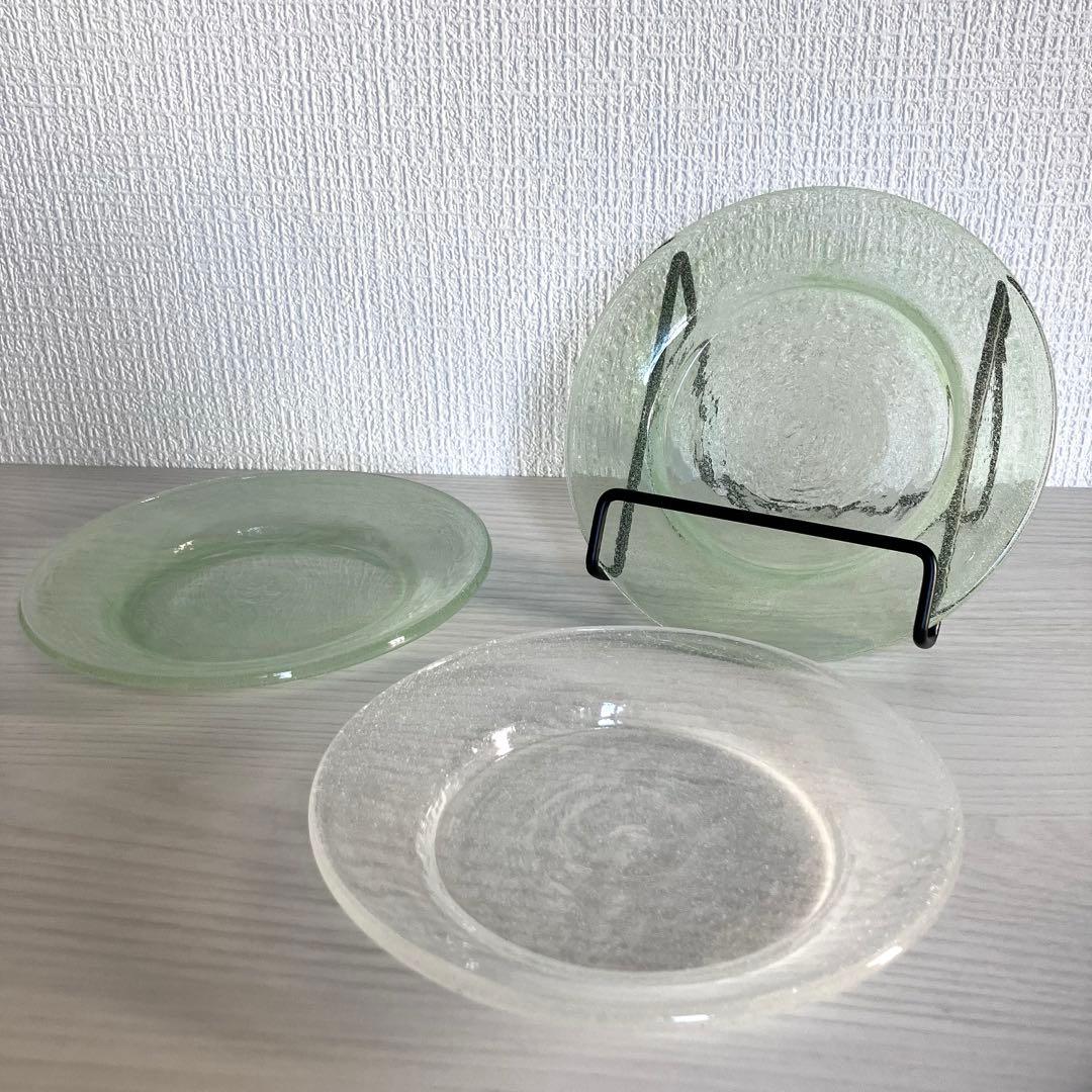 k*o様 【倉敷ガラス】小谷眞三 泡平皿 3枚セット