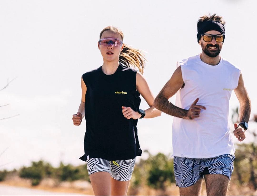 ウォーキング・ランニングウェア charbon DAZZLE CAMOUFLAGE RACING SHORTS