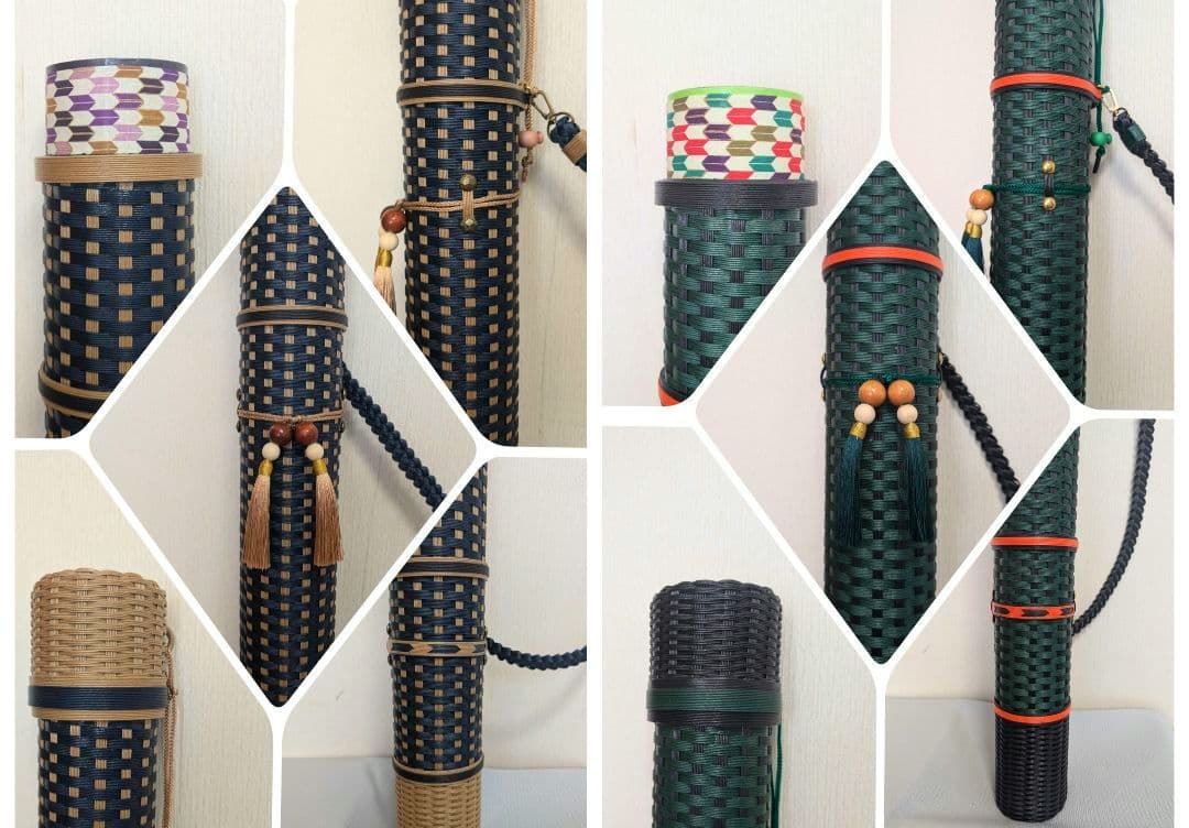 弓道　中型矢筒　オリジナルデザイン矢筒２本 MIZUNO（ミズノ） スーパー矢筒 弓道 弓具 弓道用品 E-008 : 弓道具の