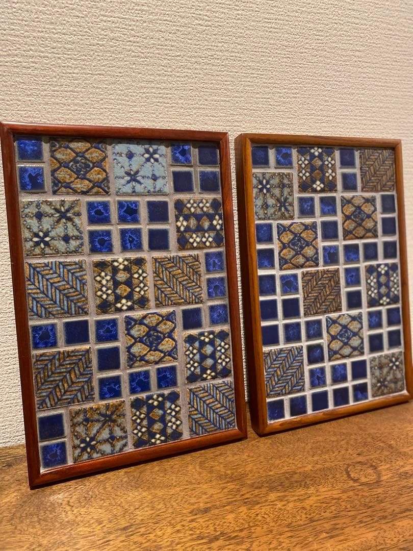 古道具　手仕事 タイルトレイ　タイルトレー