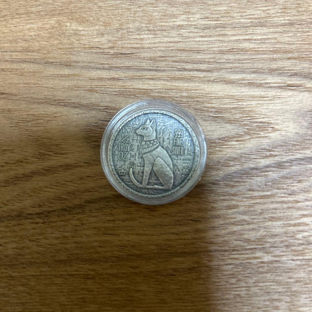 銀メダル　エジプト　ネコ　1/2オンス