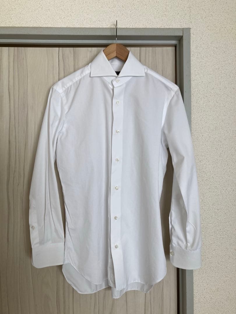 BARBA ホワイト 長袖シャツ