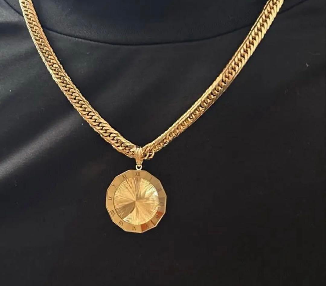 k18 ネックレストップ　ペンダントトップ　喜平 ガラス付き　新品　即日発送