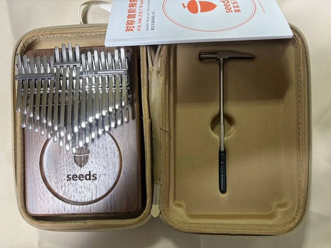 34鍵盤 34キー カリンバ C調 半音付き 親指ピアノカリンバ 34キー」の