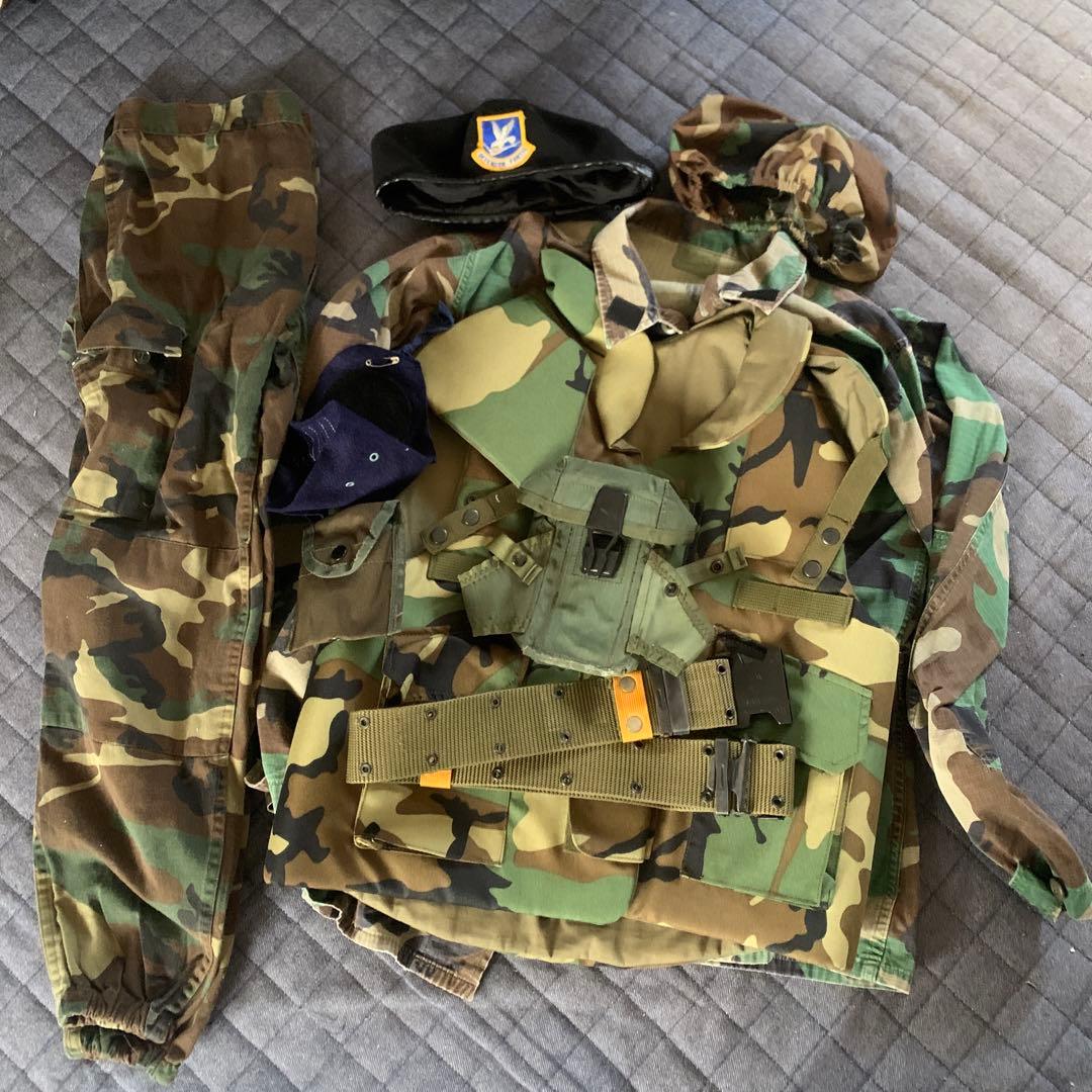 米軍 米空軍憲兵仕様 ウッドランド迷彩セット