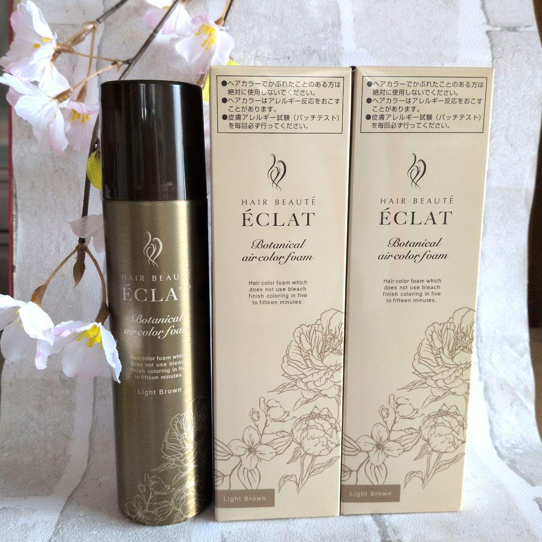 エクラボタニカルエアカラー泡 ライトブラウン3本 Amazon | ヘアボーテエクラ ボタニカルエアカラーフォームEX ライト