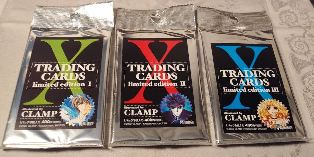 CLAMP トレーディングカード 限定版 I, II, III 3パック CLAMP EXHIBITION CARD COLLECTION（全60種／1パック3枚入り） | CLAMP