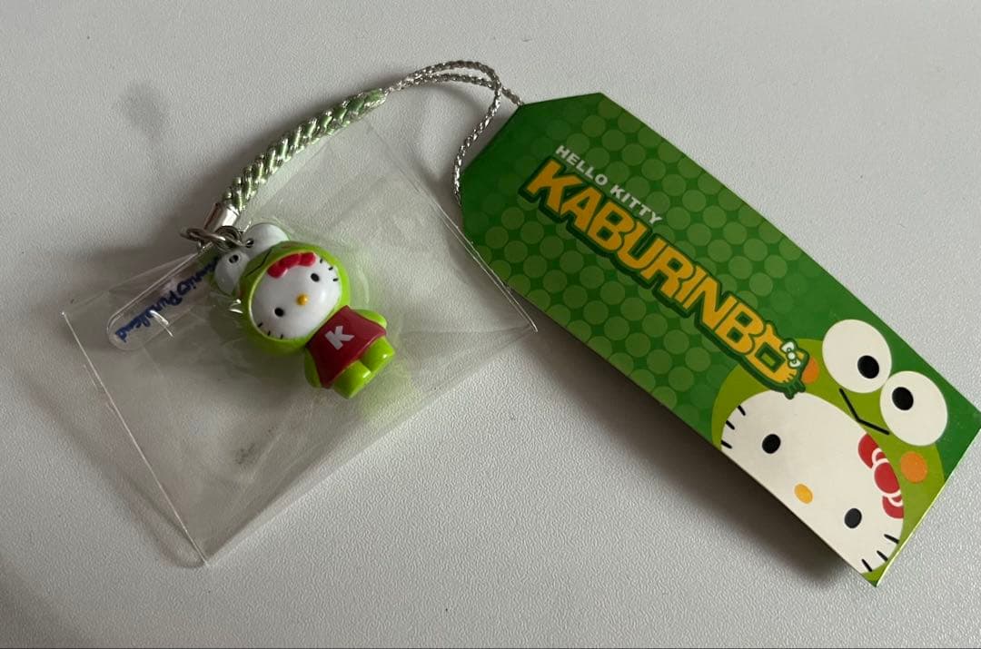 キティ かぷりんぼストラップ