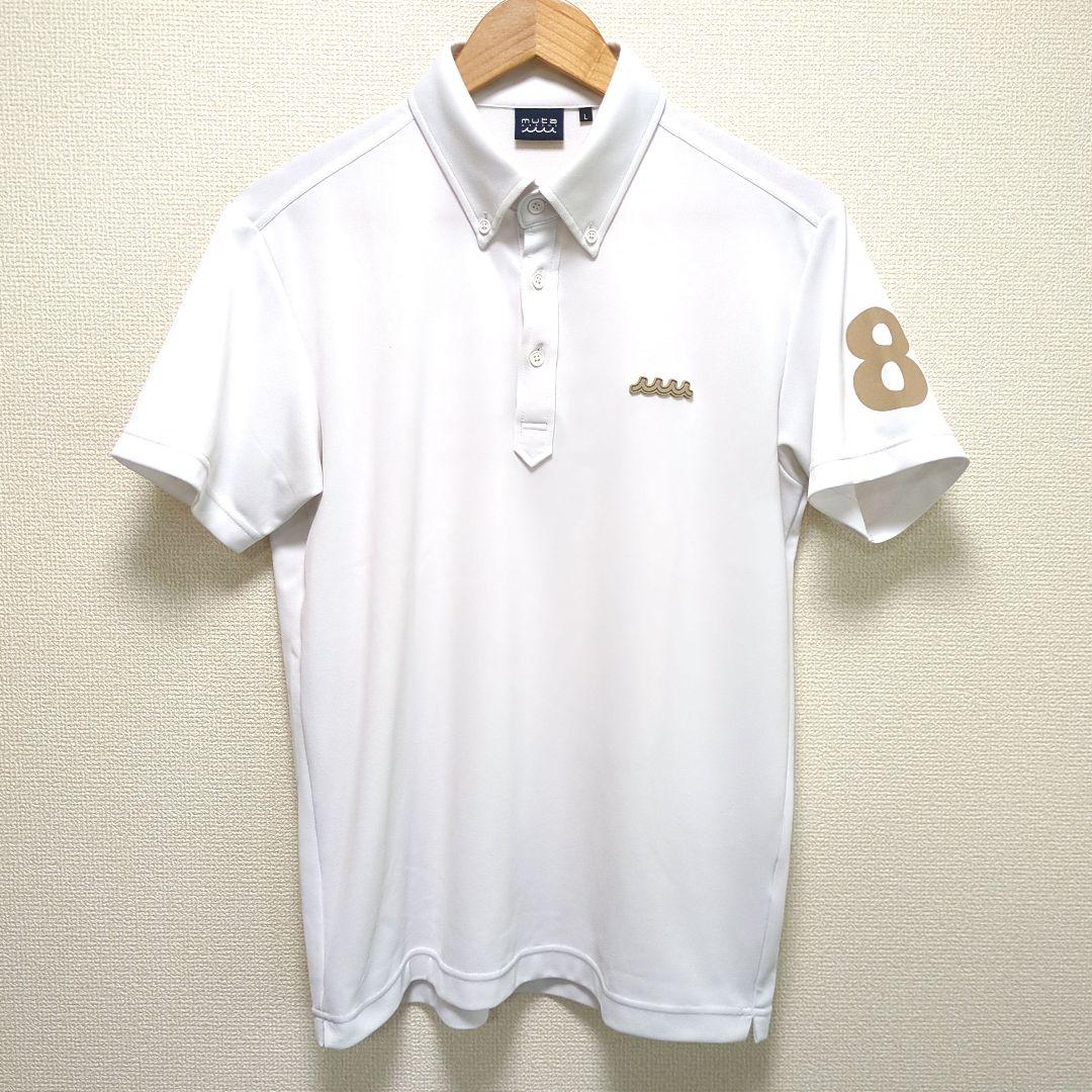MUTA MARINE ムータ ポロシャツ BACK 5LINE 白 L