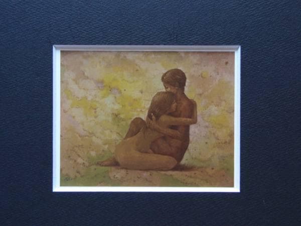 福井良之助、生と死のエスキース、希少画集画、新品高級額装付