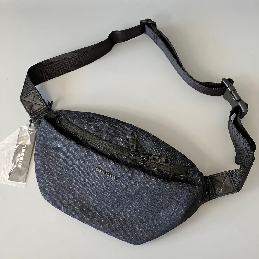 未使用品 DIESEL ディーゼル 濃紺インディゴ ボディバッグ/ウエスト