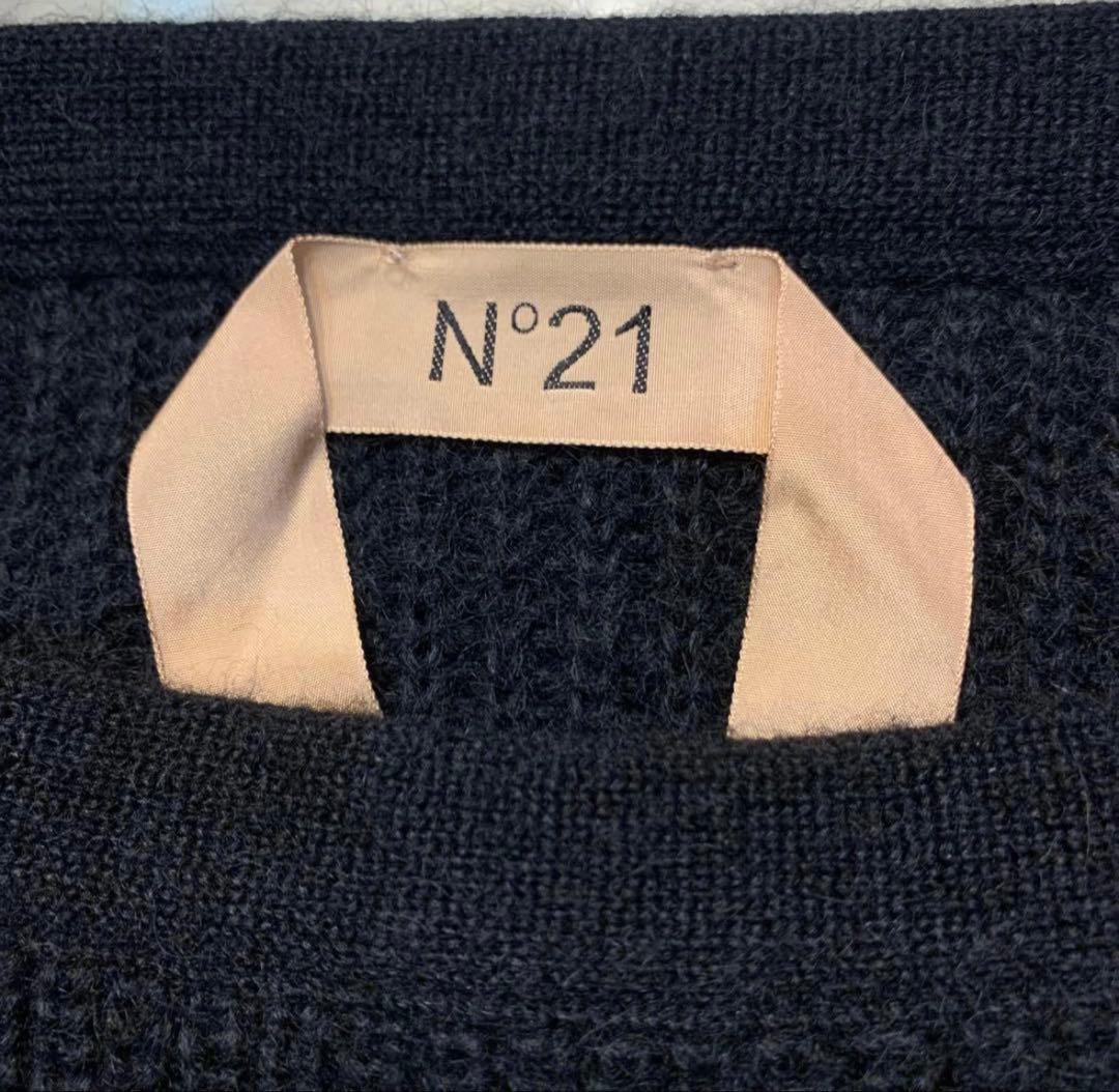 しーちゃん様N°21 イタリア モヘア シルク レース ロング スカート 黒