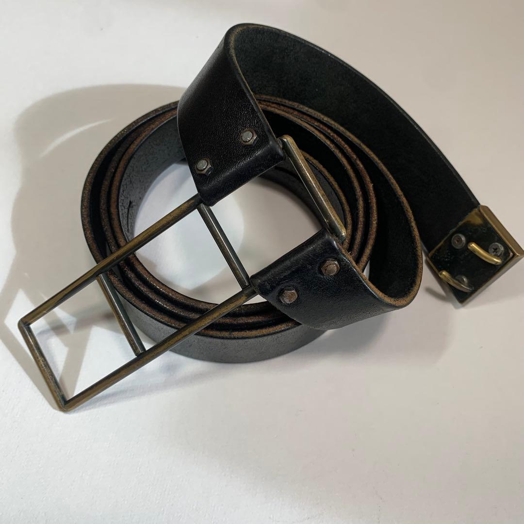 DEVOA 真鍮バックル レザーベルト サイズ2 サムライベルト