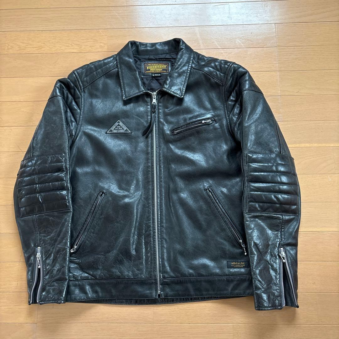 NEIGHBORHOOD ネイバーフッド　シングルライダースジャケット　Lサイズ NEIGHBORHOOD（ネイバーフッド） ライダースジャケット - ブラック
