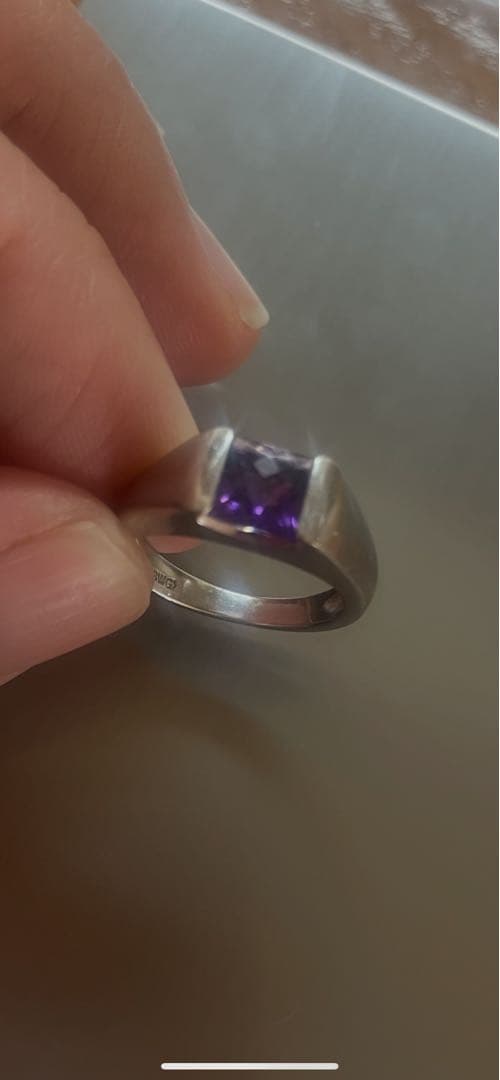 あ*3様 k18wg アメジストリング　5.6g