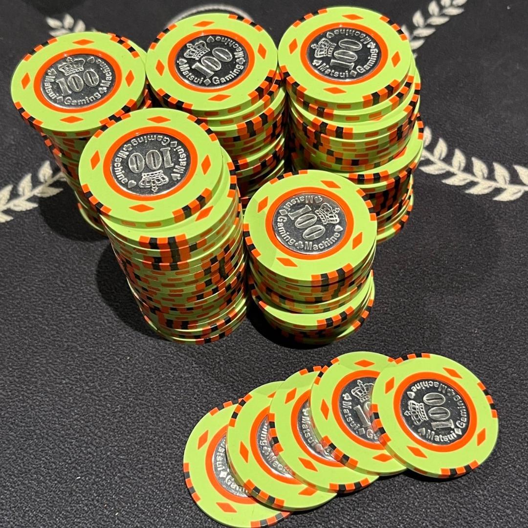 16 MGM社正規品 カジノチップ 100枚 100$ ポーカーチップ H26