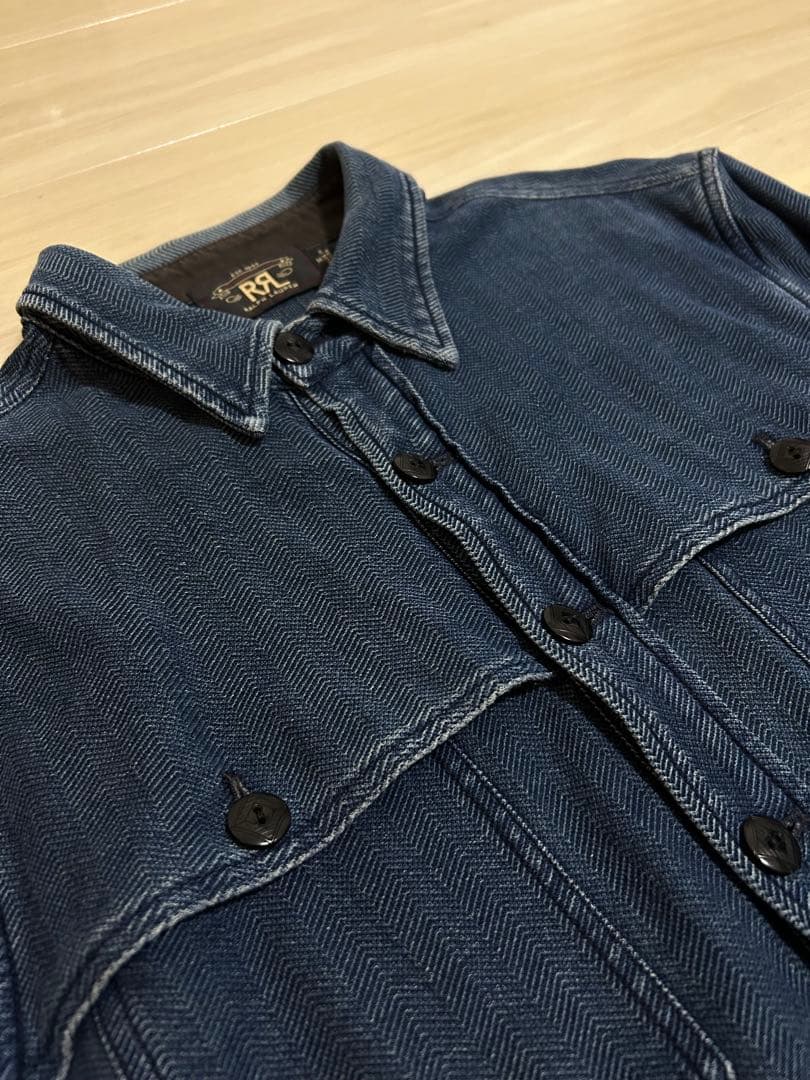 k*o様 RRL インディゴ ヘリンボーン シャツ Mサイズ