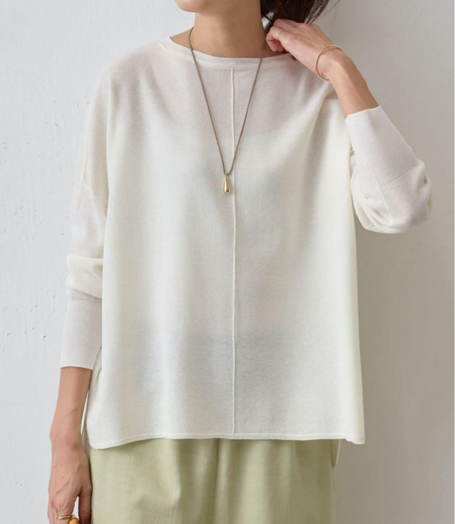 美品 BEARDSLEY サラッとプルオーバー ホワイト