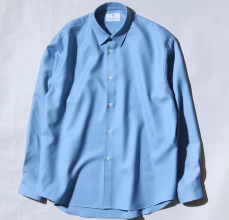 ま*む様 MBハイエンド尾州ウールシャツ（リラックスフィット）サックスブルー S