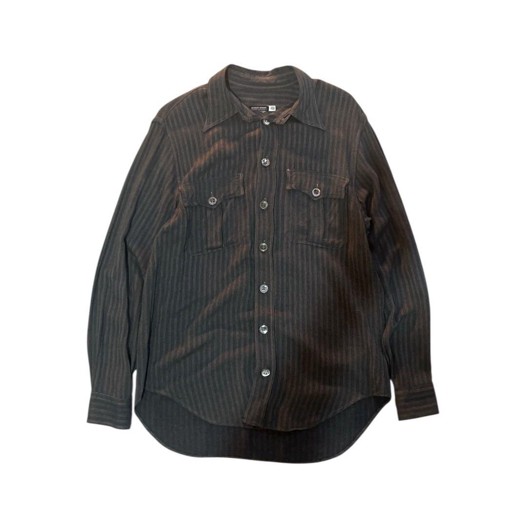 トップス 80s Giorgio Armani rayon shirt USED】80's-90's GIORGIO ARMANI Jacquard Rayon Cotton Shirt