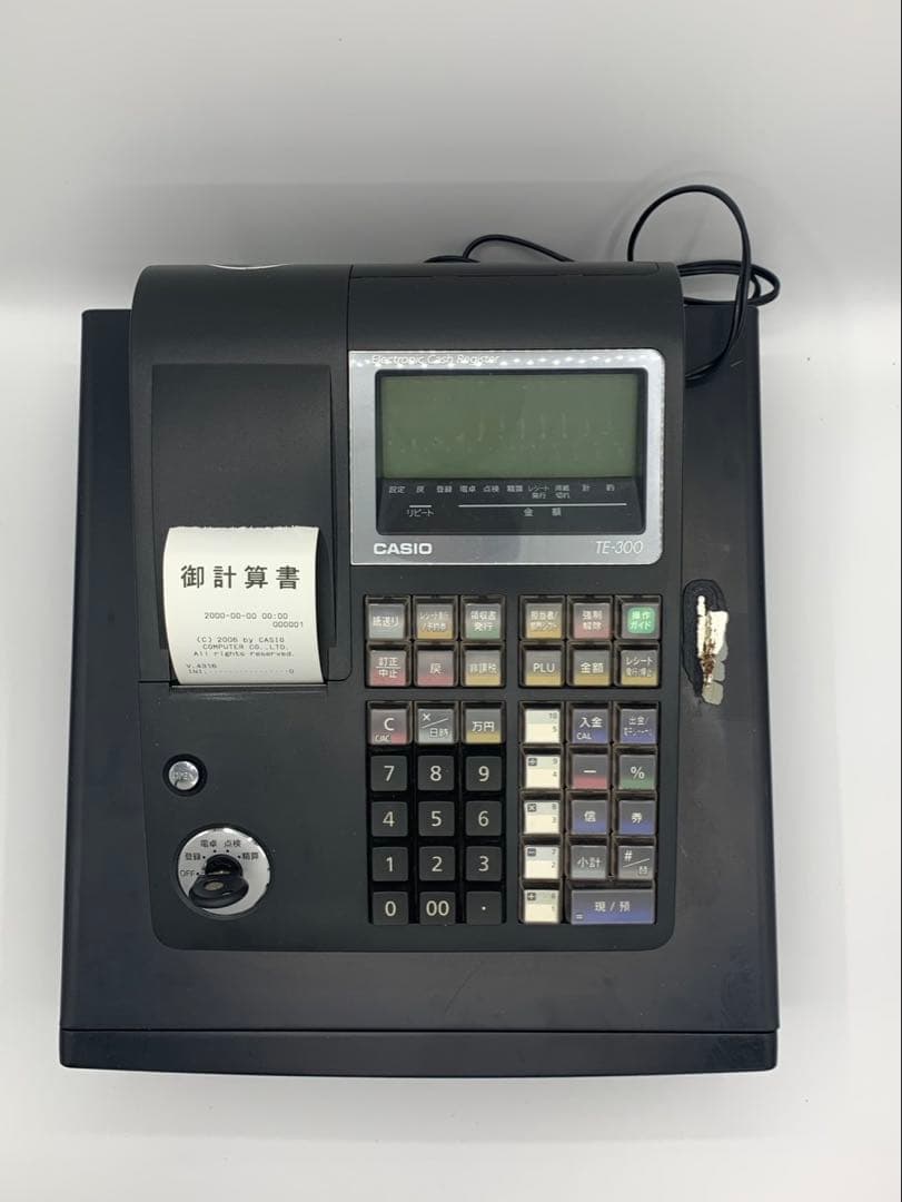 CASIO TE-300 電子レジスター ブラック 【動作確認・初期化設定済み】 CASIO TE-300 電子レジスター ブラック 【動作確認・初期化設定済み