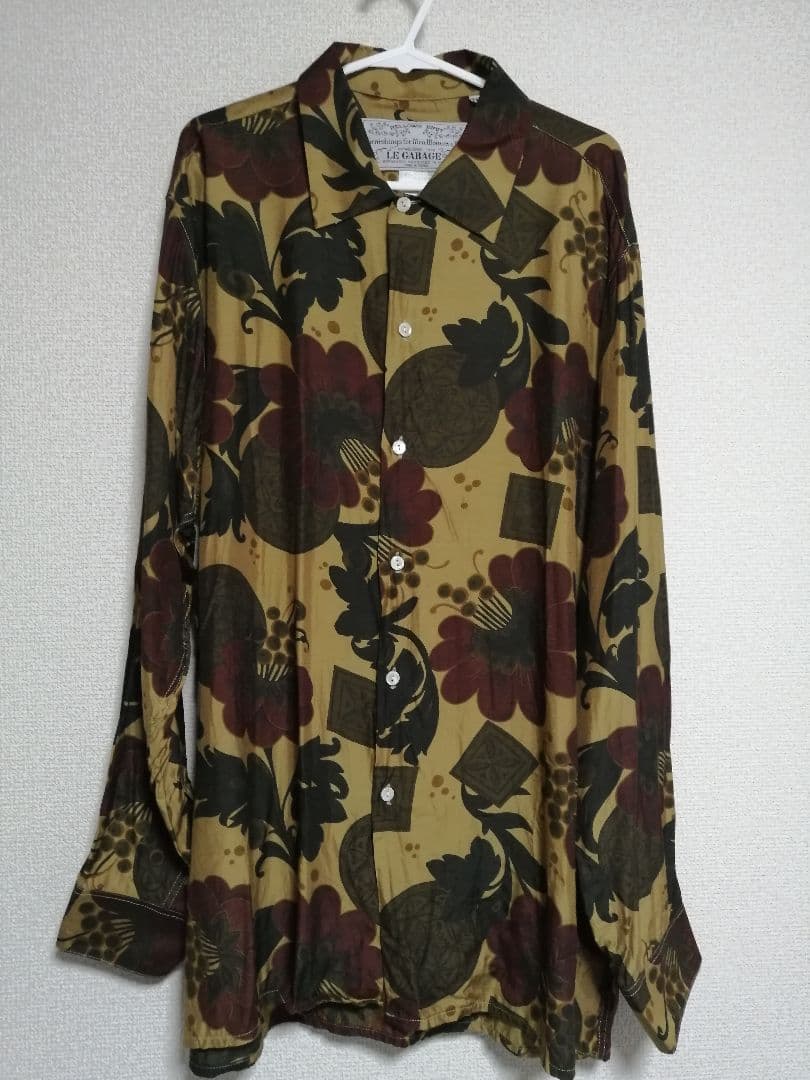 LE GARAGE 総柄 長袖シャツ Mサイズ フランス製