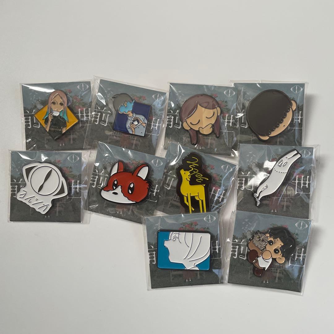 ヨルシカ　ピンバッジ　前世　ガチャガチャ　10個セット ヨルシカ LIVE TOUR 2024「前世」の会場にて、作品に出演したキャラ