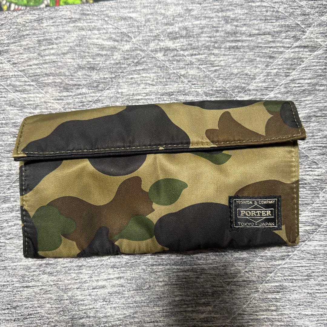 【値下げ可】A BATHING APE ✖️PORTER ダブルネーム長財布