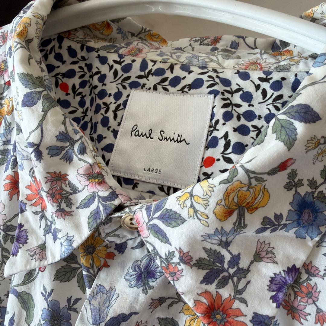 【人気】Paul Smith LIBERTY 花柄フローラルプリントシャツ　長袖 リバティ フローラルプリント シャツ（ホワイト） ｜ポール・スミス