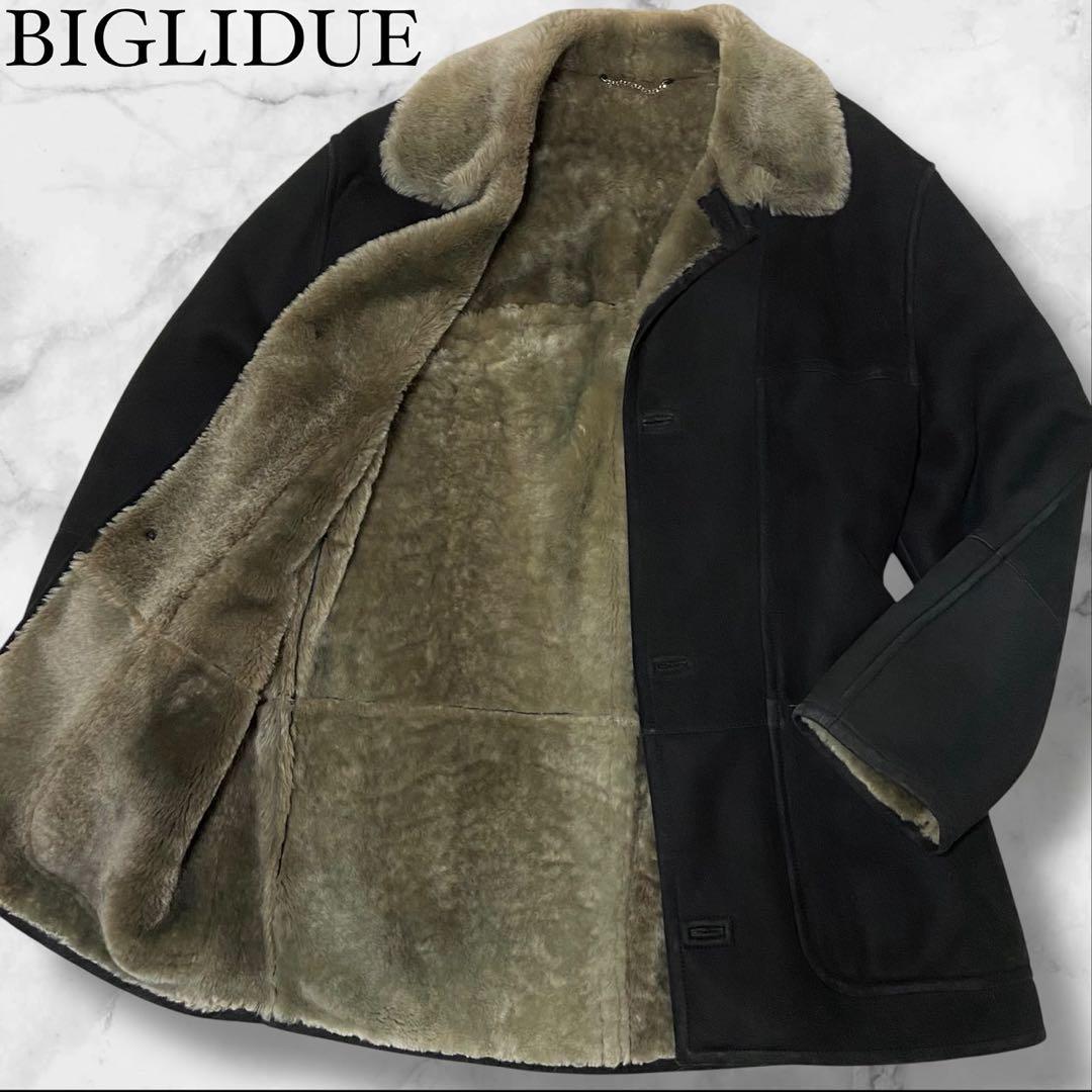 【希少な黒】ビリドゥーエ リアルムートン コート 羊革 ブラック サイズXL相当 ソニアリキエル SONIA RYKIEL リアルムートンコート 羊革 フォックス