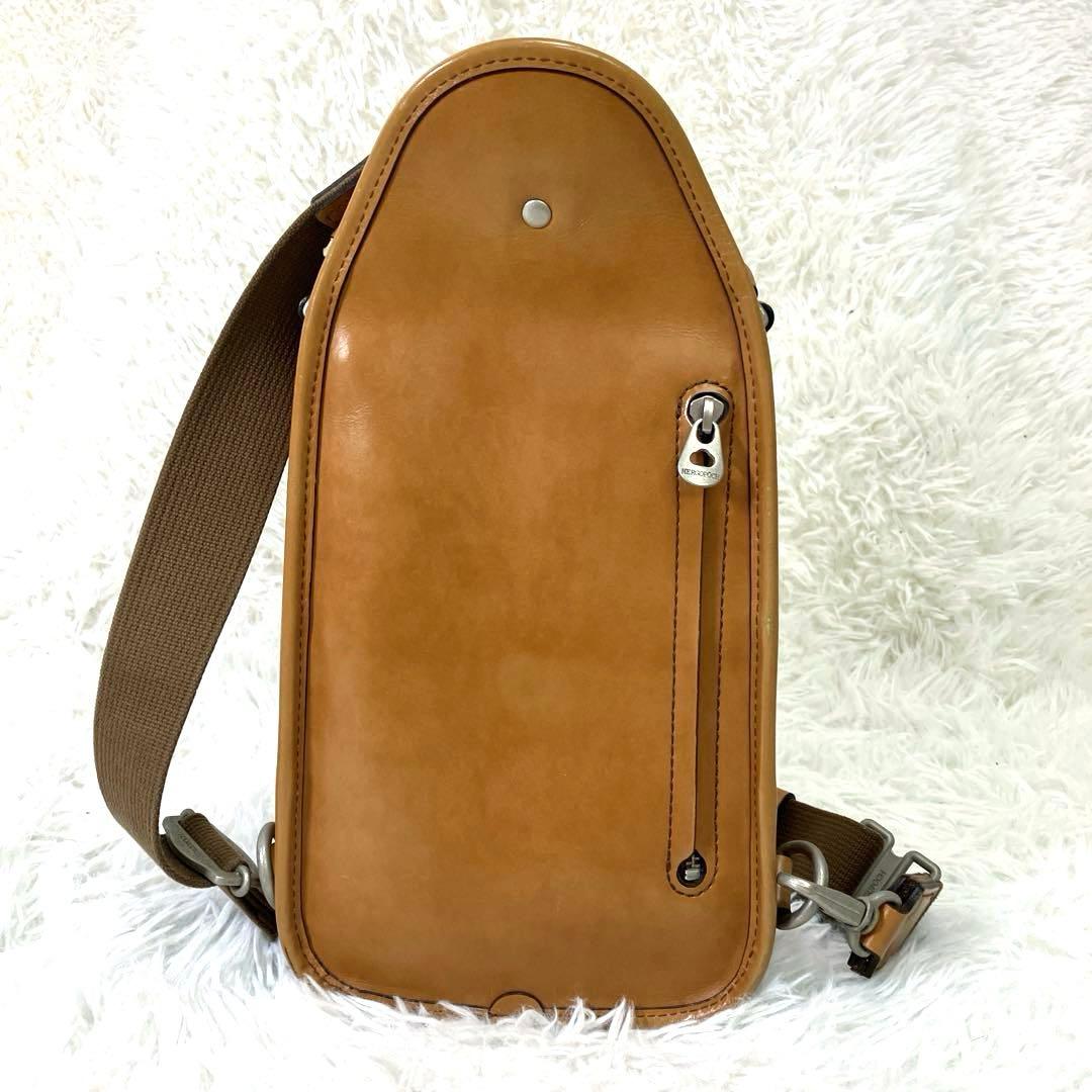 HERGO POCH エルゴポック ボディバッグ ワキシングレザー キャメル