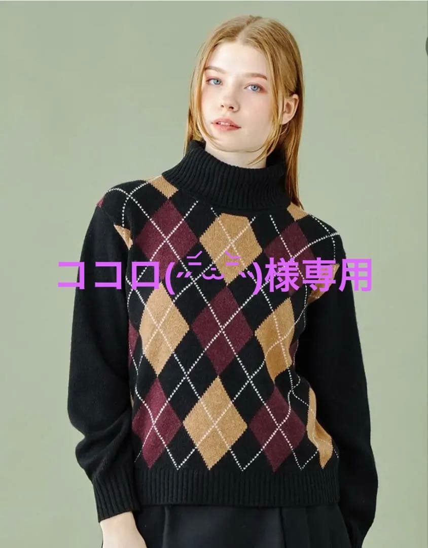 ブルーレーベルクレストブリッジ　アーガイルセーター　サイズ38 BLUE LABEL CRESTBRIDGE（ブルーレーベルクレストブリッジ）の