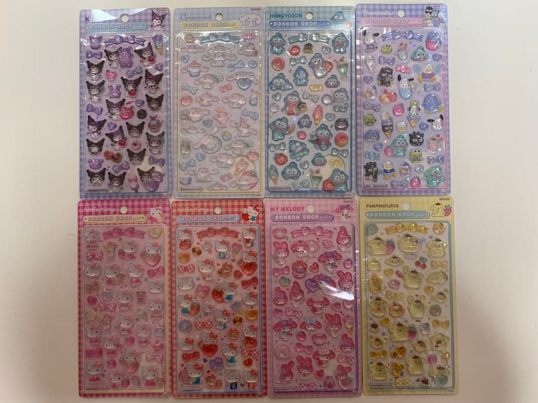 【正規品】ボンボンドロップシール　サンリオ　８点セット