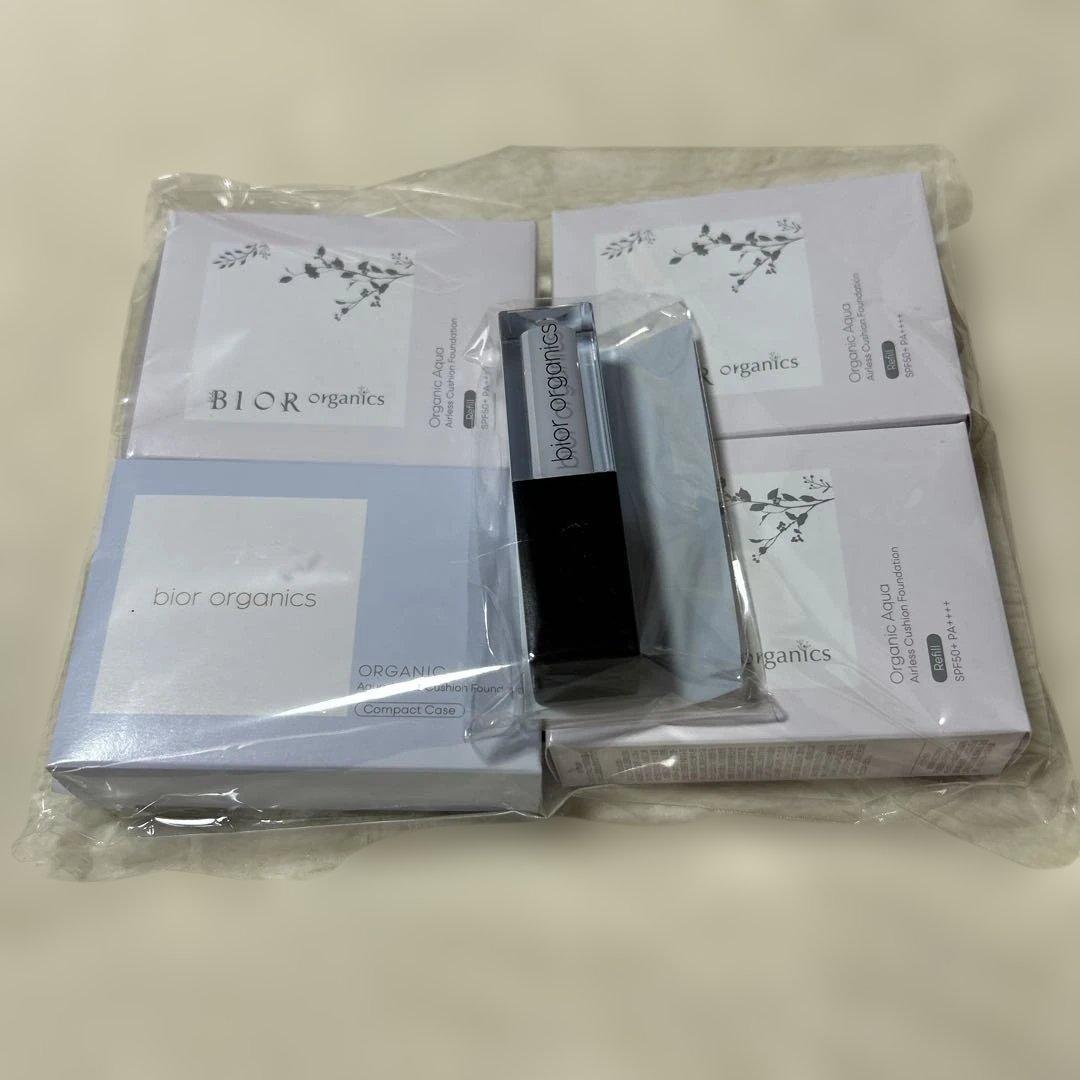 bior クッションファンデ ケース 美容液 3種5点セット bior organics】オーガニックアクア エアレスクッション エッセンス
