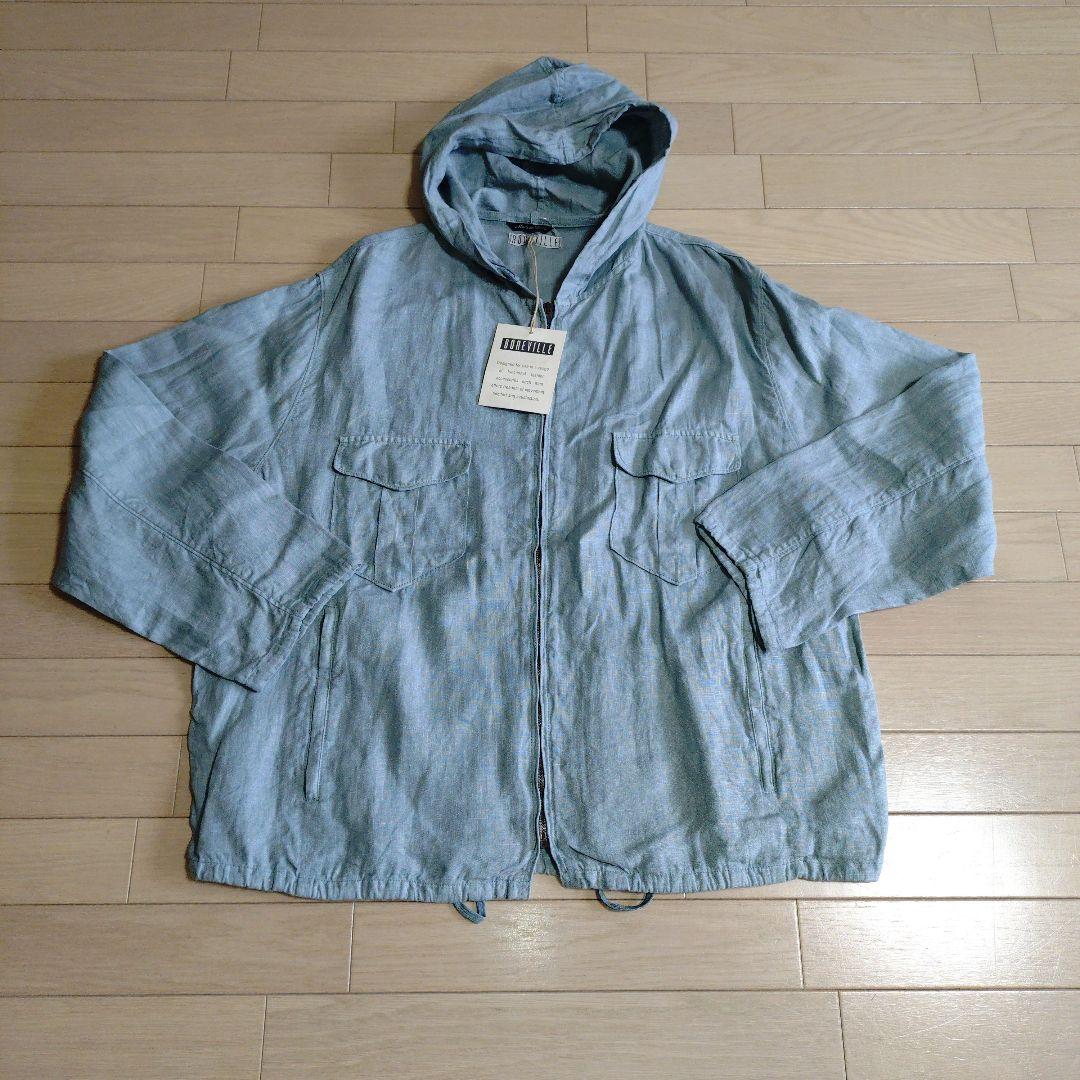 BONEVILLE リネンジャケット　サイズ50 グリーン フランシスのエメラルドグリーンジャケット - 中厚リネンジャケット