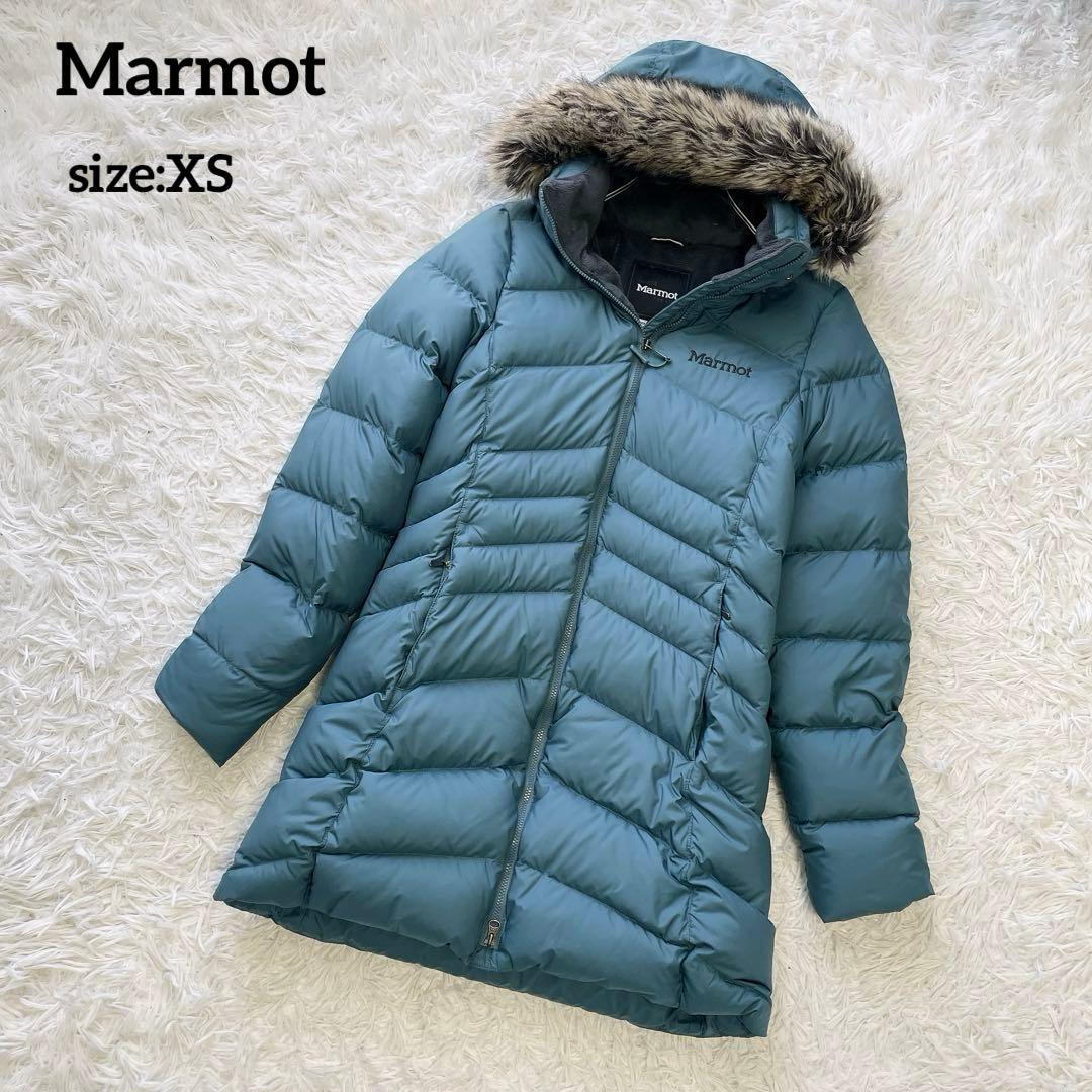 美品✨希少色✨Marmot ロングダウンコート 700FP フードファー XS