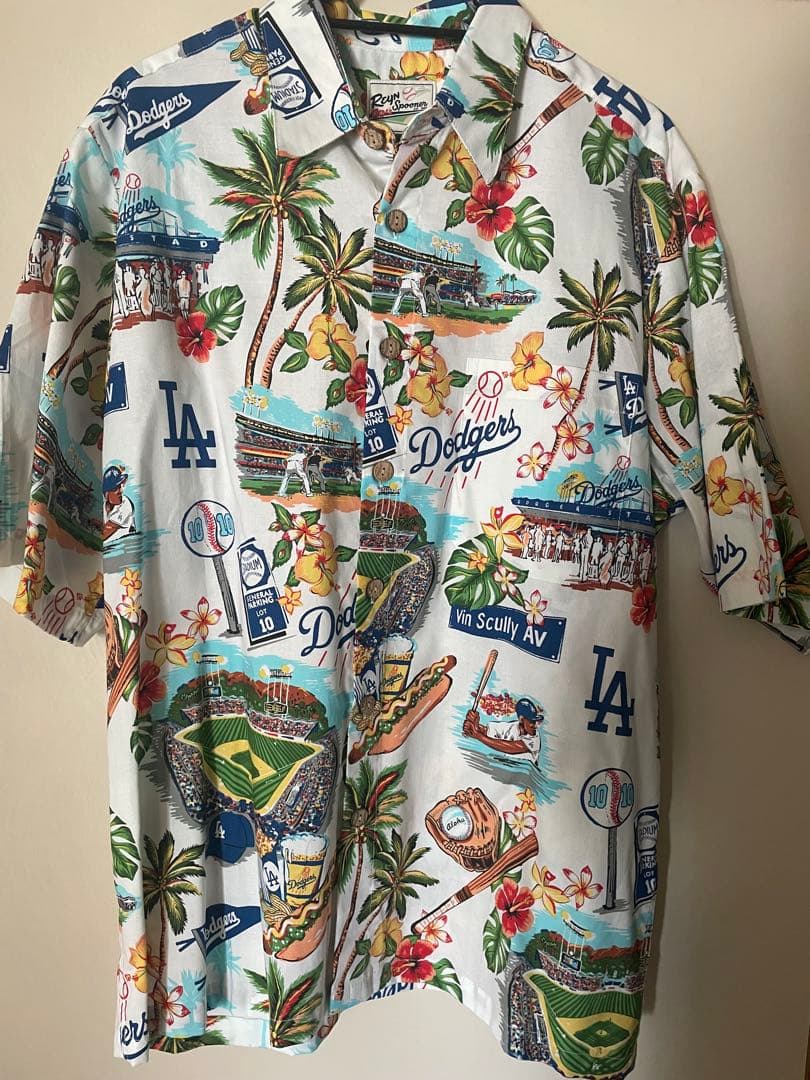 Reyn Spooner LA Dodgers 半袖シャツ M